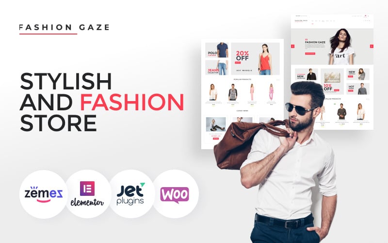 Fashion Gaze - Tema WooCommerce del negozio di abbigliamento