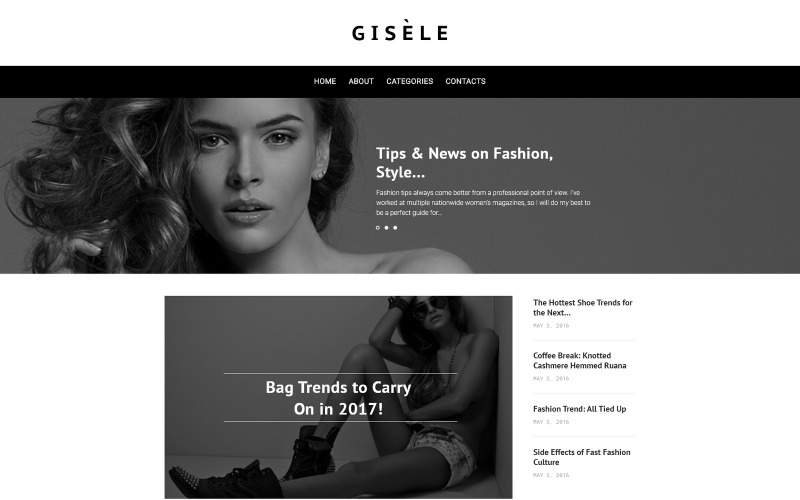 Gisele - Divat és életmód blog WordPress téma