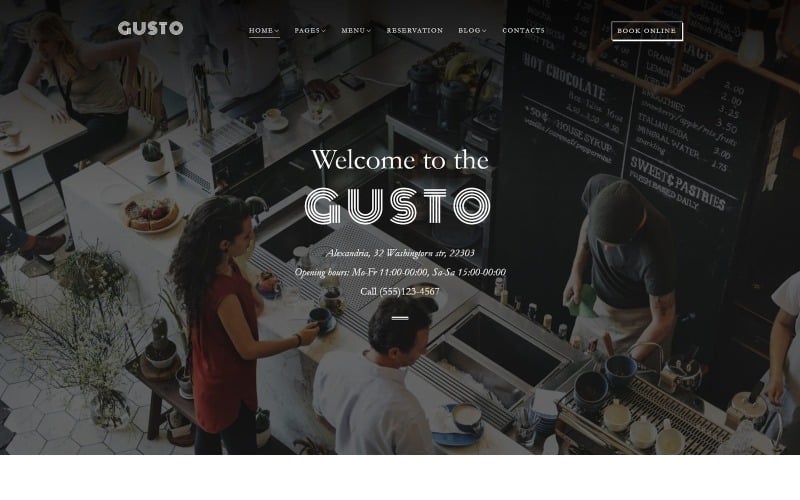Gusto - WordPress-Theme für Cafés und Restaurants