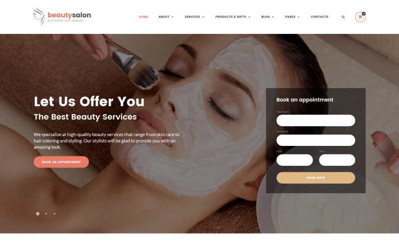 Modello di sito Web reattivo per salone di bellezza