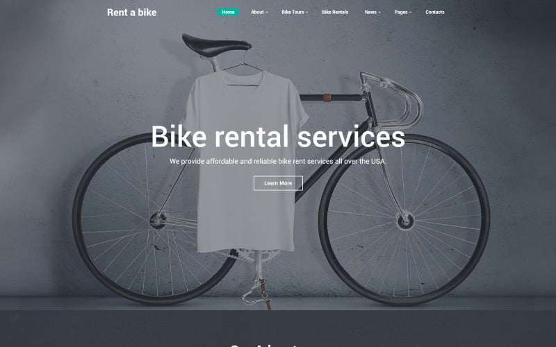 Plantilla para sitio web de tienda de bicicletas
