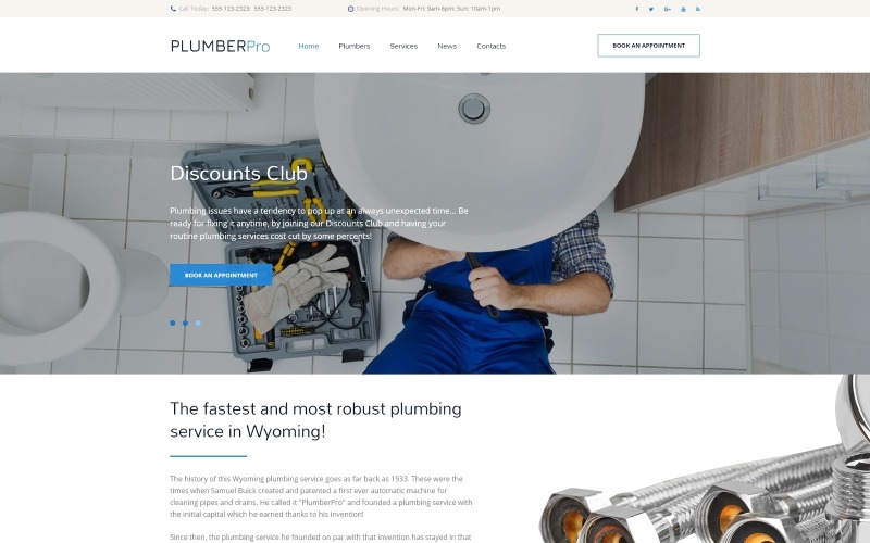 шаблон сайта plumberpro
