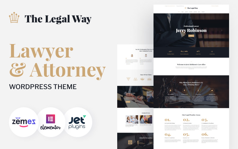 Právní cesta - téma WordPress pro právníky a právníky