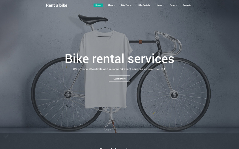 Website sjabloon voor fietsenwinkel