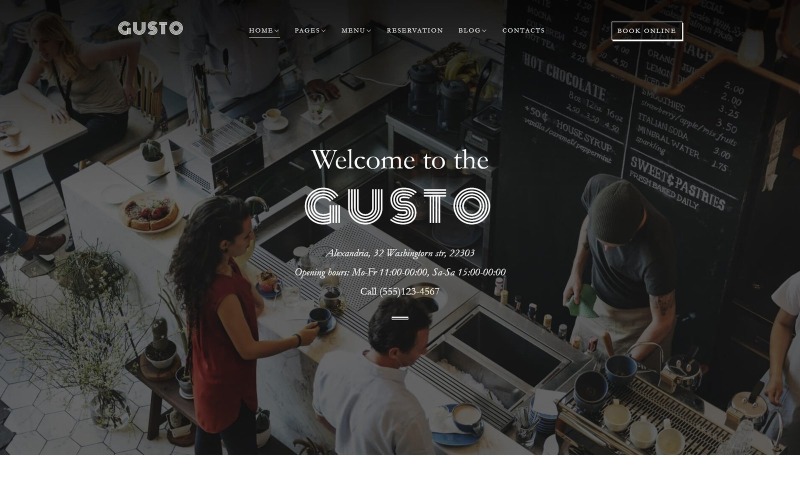 WordPress motiv Gusto - Cafe & Restaurant