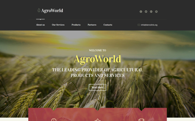agriculture moto cms html шаблон