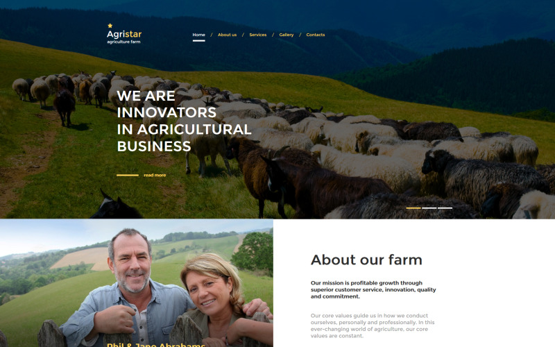 Agriculture Moto CMS HTML Template