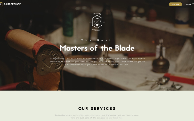 Barbershop - Haarpflege & Haarstyling Website-Vorlage