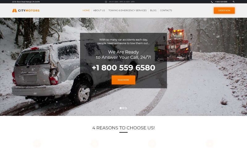 CityMotors - Auto Towing Company WordPress-tema