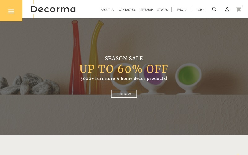 Decorma - PrestaShop-thema dat reageert op meubels