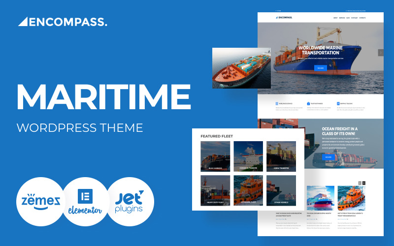 Encompass – motyw WordPress dla firm zajmujących się logistyką i transportem morskim