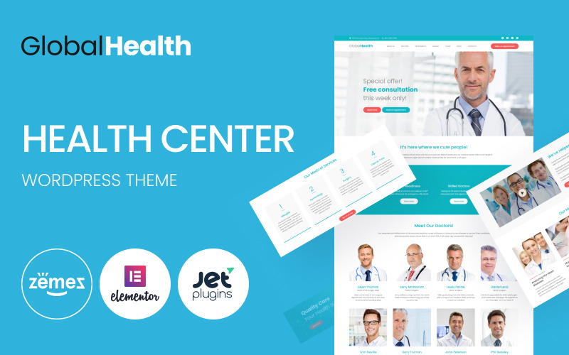 GlobalHealth – WordPress-Theme für Kliniken und Ärzte