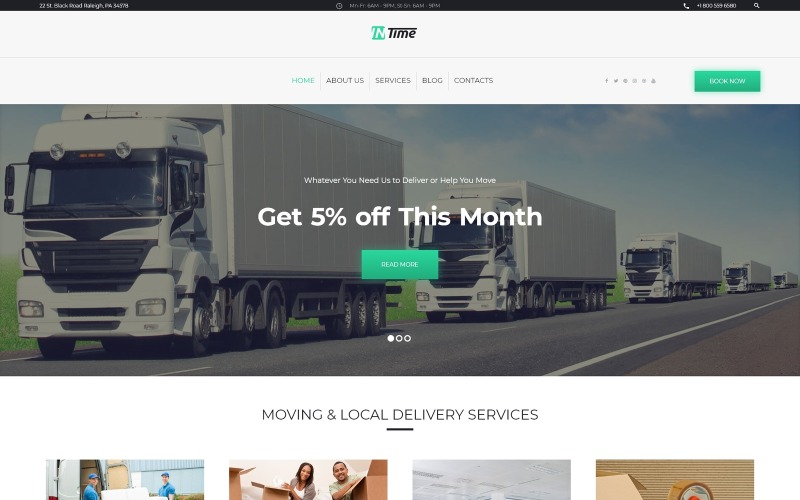 InTime - Delivery Services WordPress theme