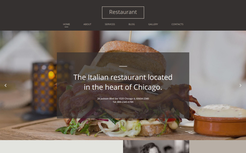 итальянский ресторан moto cms html шаблон