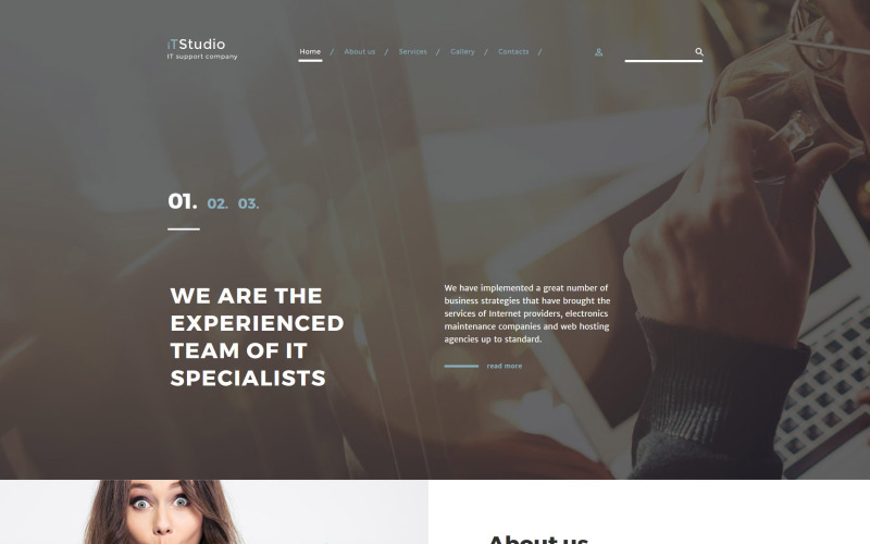 iTStudio - Responsieve websitesjabloon voor IT-ondersteuning van bedrijven