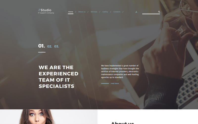iTStudio - Responsive Website-Vorlage des IT-Support-Unternehmens