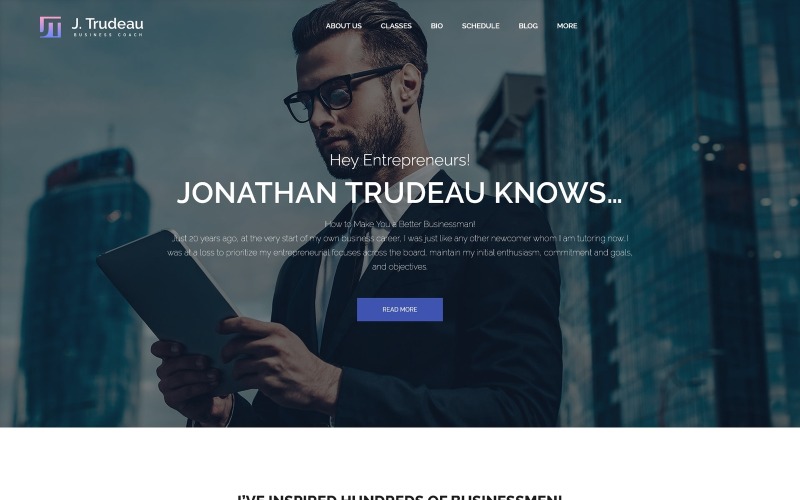 J.Trudeau - Tema de WordPress para Business Coach