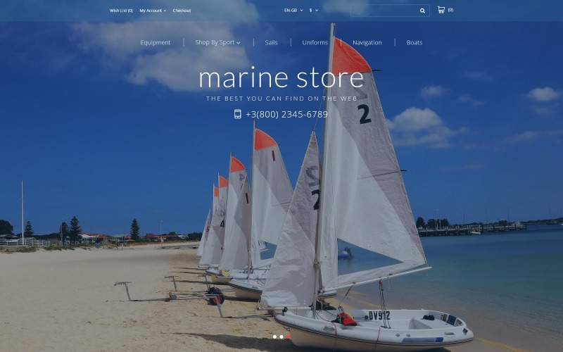 Marine Store OpenCart sablon