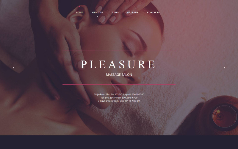 массажный салон moto cms html шаблон