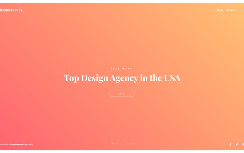 Modèle de site Web multipage réactif pour agence de conception