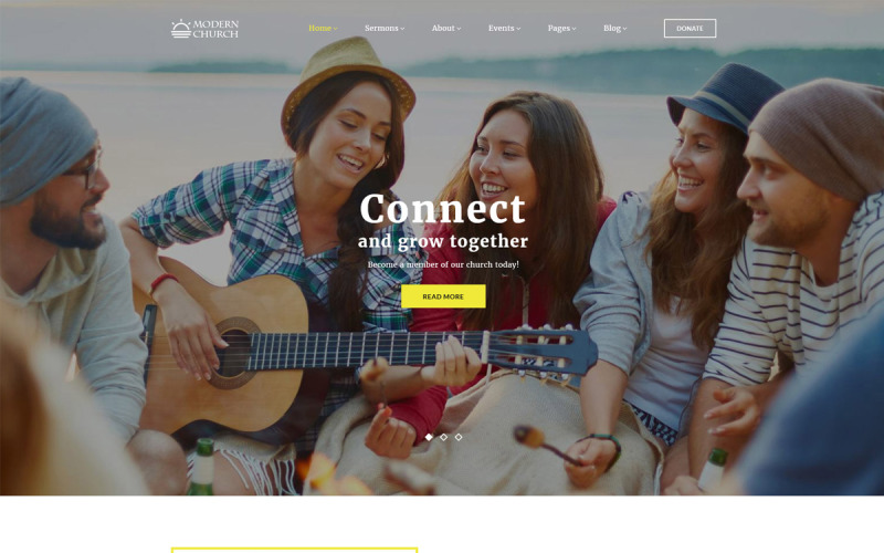 многостраничный религиозный шаблон сайта