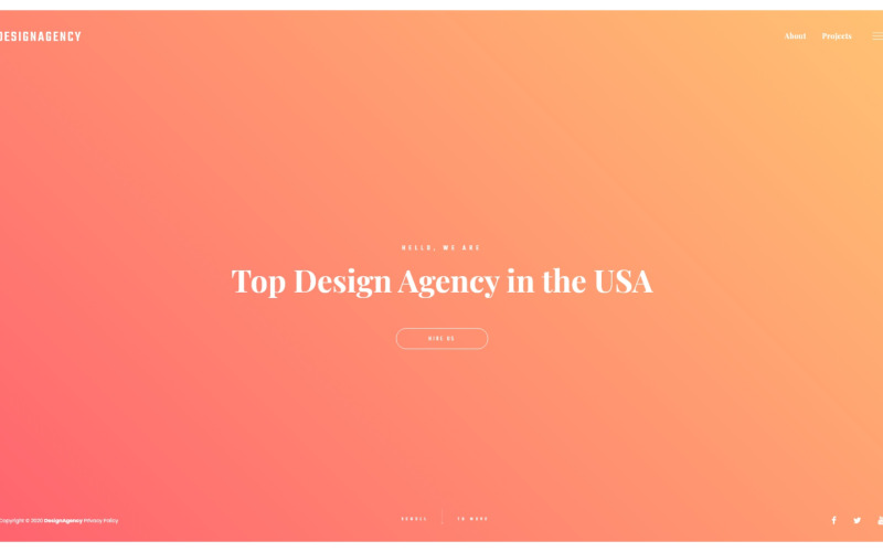 Responsive mehrseitige Website-Vorlage der Designagentur