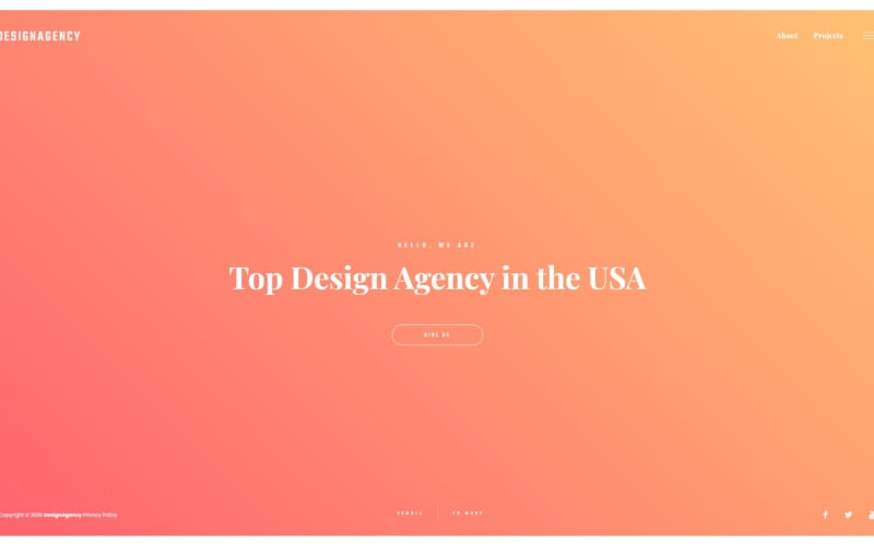 Шаблон веб-сайту чуйного багатосторінкового дизайнерського агентства