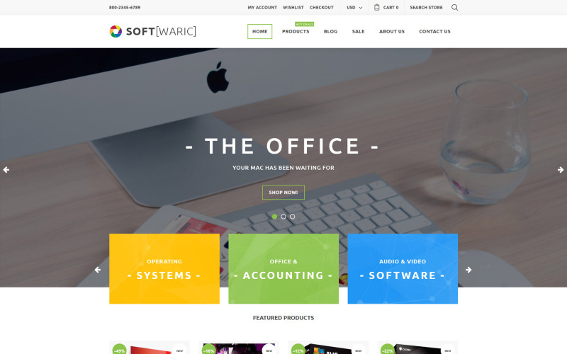 магазин программного обеспечения отзывчивая тема shopify