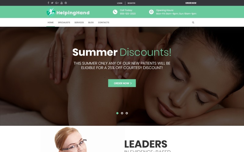 Tema de WordPress de quiropráctico y rehabilitación física