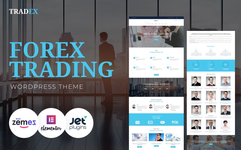 Tradex - тема WordPress для торговли на Форекс