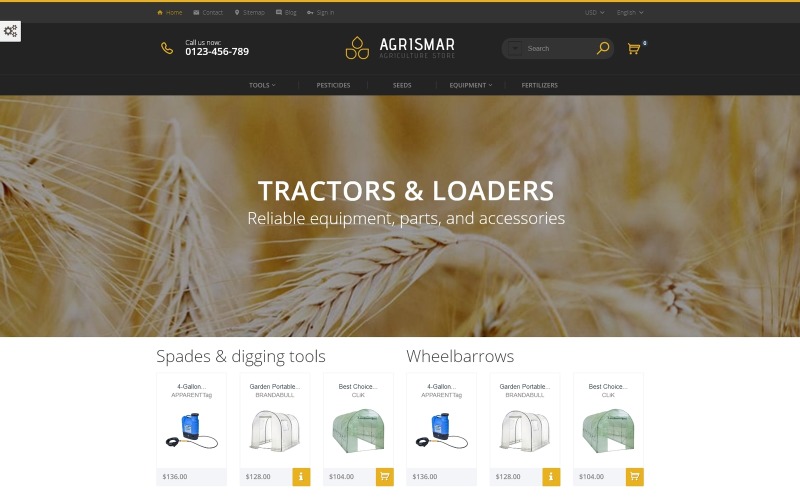 Agrismar - Tema de PrestaShop para Tienda de Agricultura