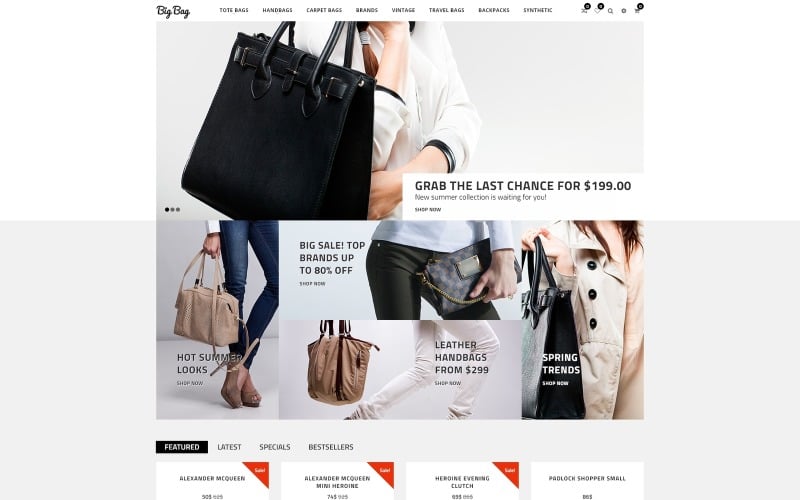 Big Bag - Šablona OpenCart obchodu s kabelkami