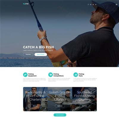 BigFish - Modello di sito Web di pesca