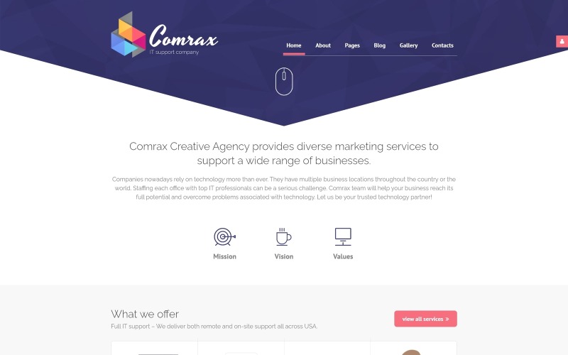 Comrax - Template Joomla de Consultoria de TI