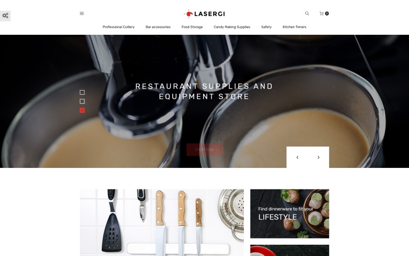 Glasergi - PrestaShop motiv Kuchyňské nádobí a spotřebiče