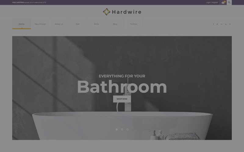 Hardwire - Адаптивна тема WooCommerce для побутових магазинів господарських товарів