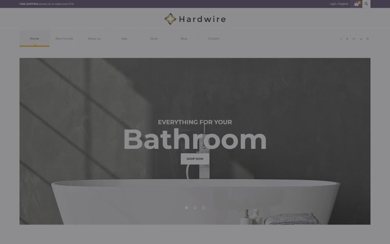 Hardwire - Duyarlı Ev Donanım Mağazası WooCommerce Teması