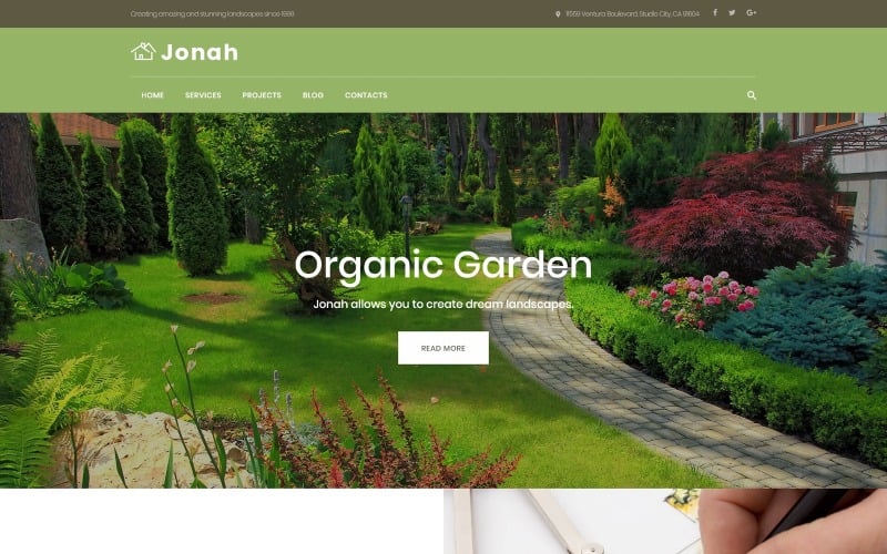 Jonah - Tema de WordPress para diseño de paisajes y corte de césped