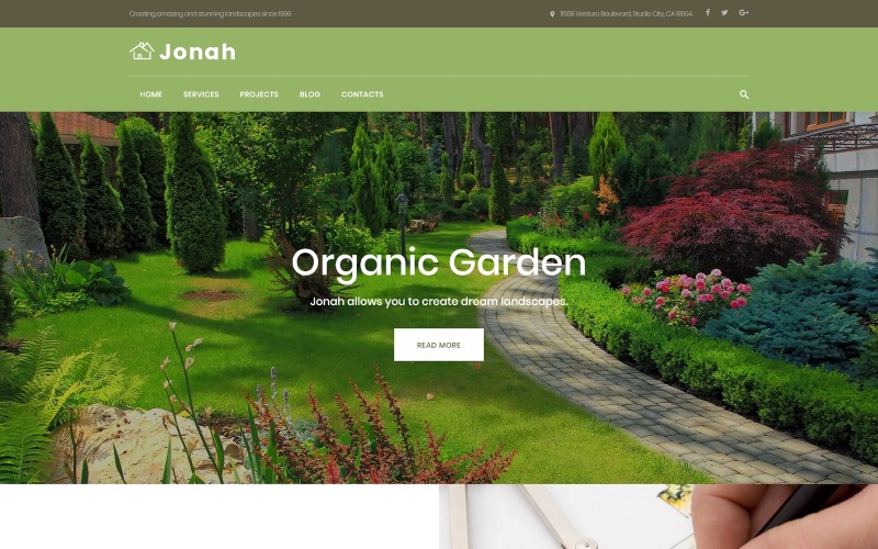 Jonah - WordPress-thema voor landschapsontwerp en grasmaaien
