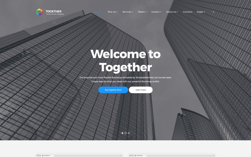 Modèle de site Web Together Construction Company