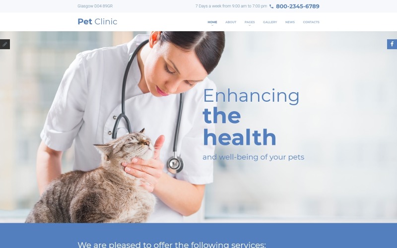 Pet Clinic - Modelo Joomla responsivo a medicamentos veterinários