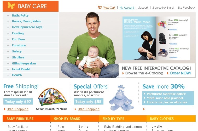 Baby Store site Template 6246