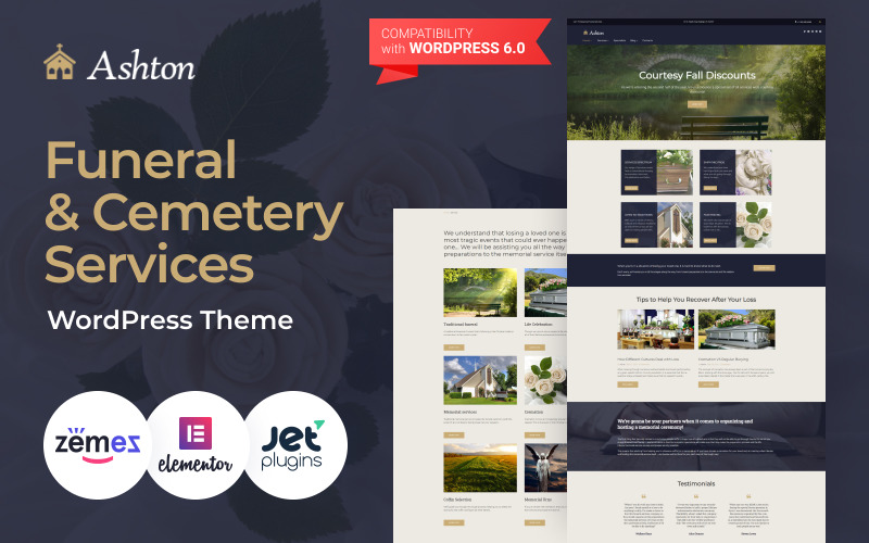 Ashton - WordPress Theme - Funeral & Cemetery Services