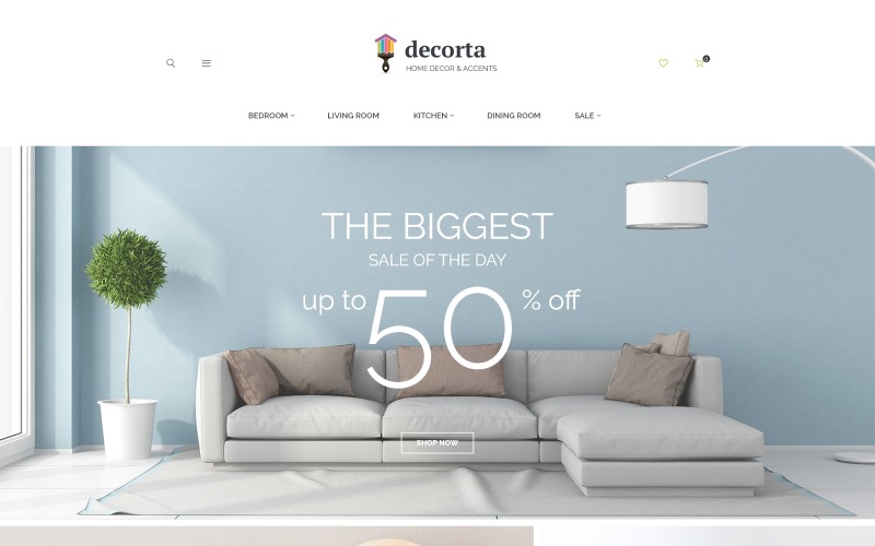 Decorta - Адаптивная тема для домашнего декора Magento 2 Тема Magento