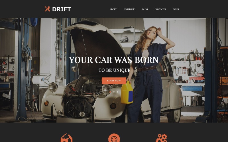Drift - Tema WordPress per il servizio auto