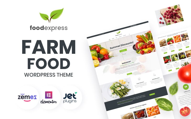 Food Express - Тема WordPress для сайтов о сельскохозяйственной продукции и фермерских продуктах