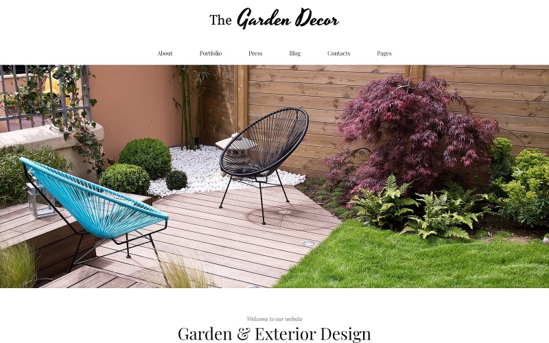 Gartendekor und Außendesign Responsive WordPress Theme