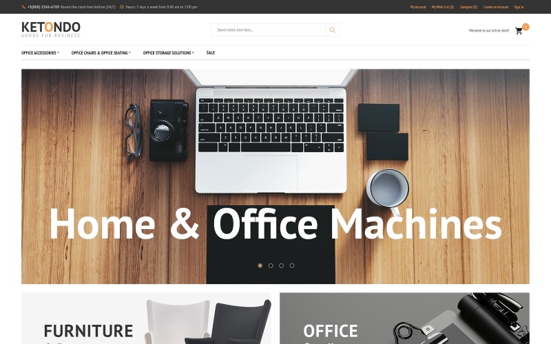 Ketondo - Thème Magento de fournitures de bureau
