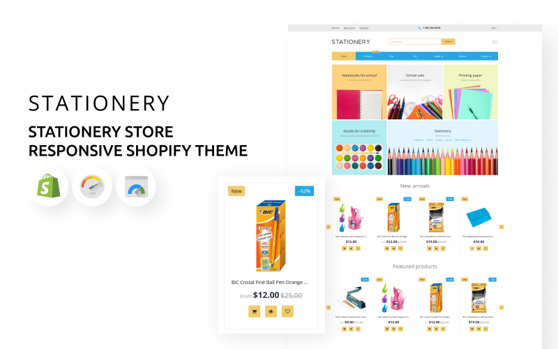 Papírnictví - papírnictví Responzivní motiv Shopify