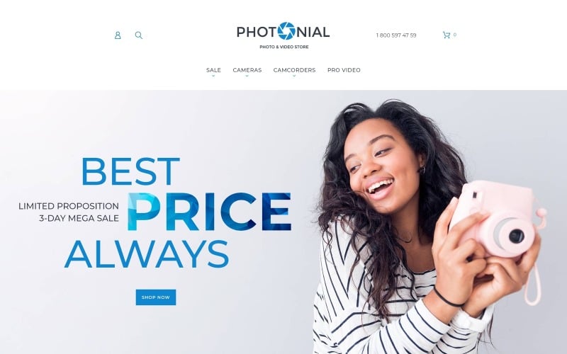 Photonial - Tema de Magento para tienda de fotos y videos